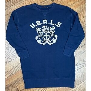 Polo Ralph Lauren Rescue Patrol Blue Long Sleeve Sweatshirt Men's Sz Small